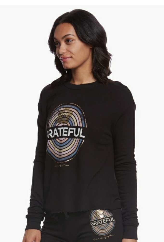 Spiritual Gangster Top L Grateful Pullover Yoga